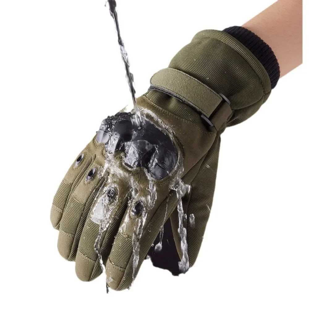 Winter Warm Thick Skiing Gloves Outdoor Hunting Protection Mountaineering Touchscreen Full Finger Gloves for Ski Motorcycle Bike J250922