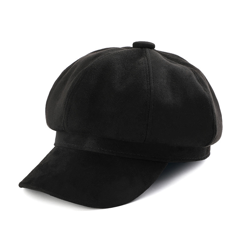 Berets Winter Vintage Caps For Women French Artist Warm Felt Hats Beret Female Solid Octagonal Autumn Girl sboy Cap 221130