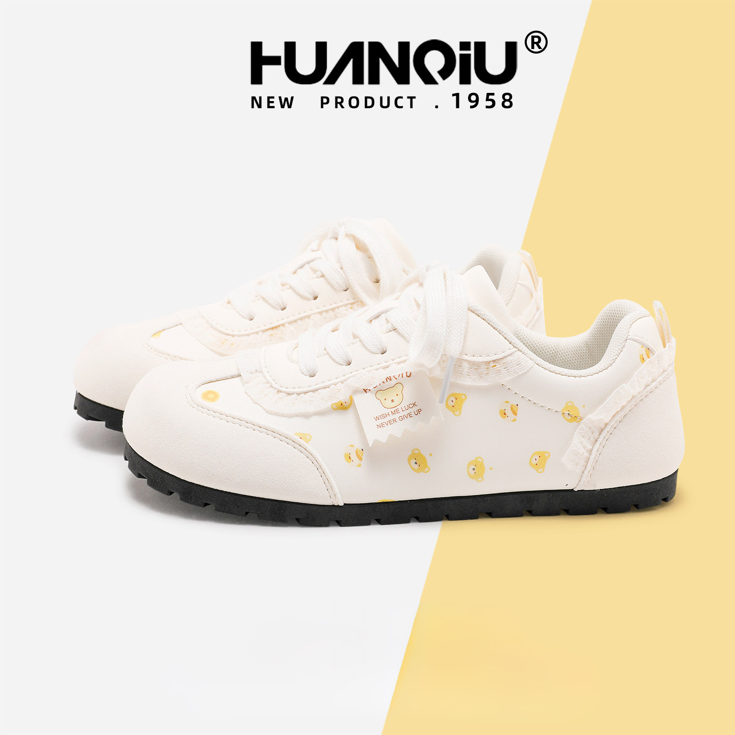 HUAN QIU Free shipping Designer Casual Shoes Board shoes women breathable versatile white shoes retro casual soft sole