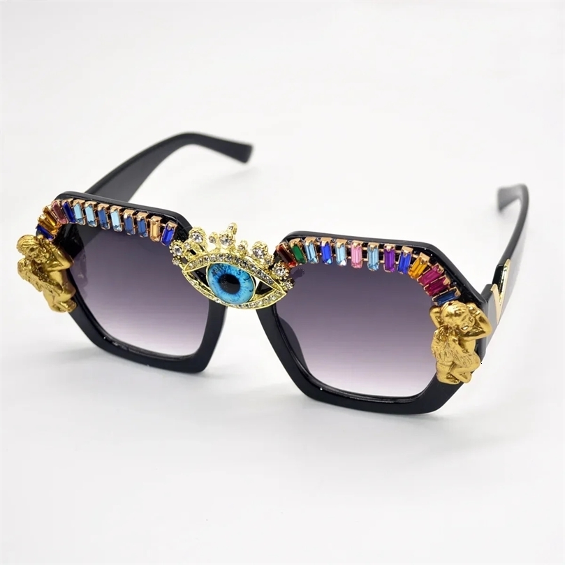 DIY Baroque Sunglasses Womens Handmade Lentes Oculos Gafas De Sol Unique Ladies Diamond Sun Glasses Mujer UV400 240530