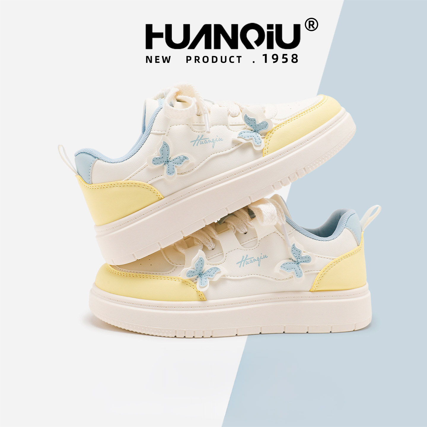 HUAN QIU Free shipping Designer Casual Shoes Thick soled height increasing board shoes women versatile casual white shoes fashion outdoor luxurious