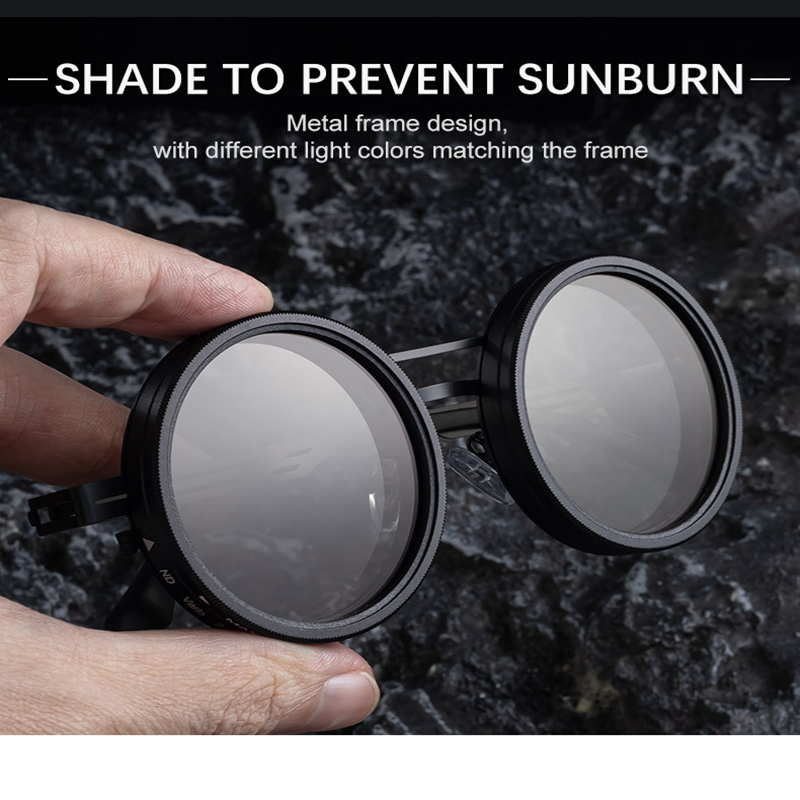 Manually Adjusting Dimming Polarized Sunglasses Durable Fishing Eye Gear with Protective ND9 Coatings