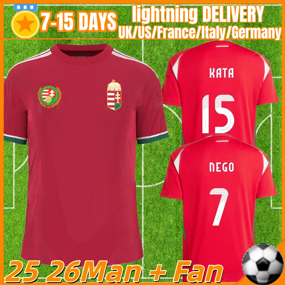Hungary 25 26 Soccer Jersey BOLLA Adult sets for children BOTKA DIBUSZ FIOLA KATA Fan Player kids set National team football jersey