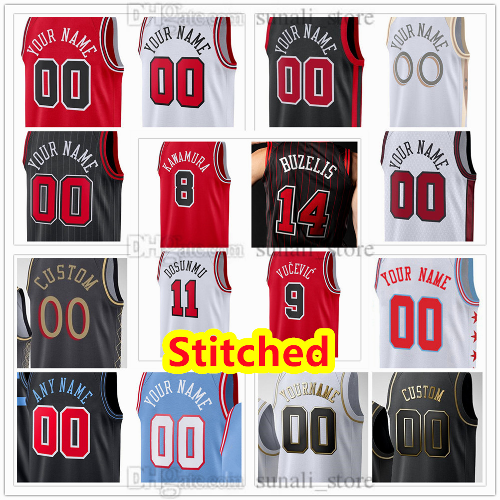 Stitched Men's XS-4XL Basketball Jerseys 9 Vucevic Yuki 8 Kawamura Matas 14 Buzelis Josh 3 Giddey Coby 0 White Patrick 44 Williams Ayo 11 Dosunmu Kevin 13 Huerter 7 Terry