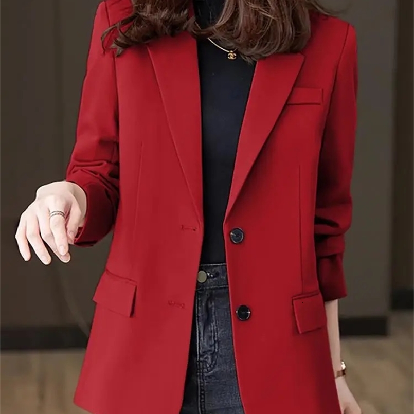 ZANZEA Vintage Solid Color Jackets Korean Fashion Blazer Autumn Long Sleeve Lapel Neck Outwear Woman OL Work Coats Elegant 240826