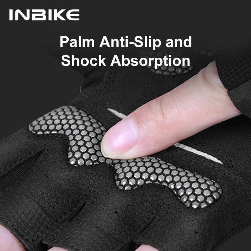 INBIKE Half Finger MTB Cycling Gloves Summer Bicycle Gloves for Men Riding SBR Palm Padded Mountain Road Bike Gloves Accessories J250922