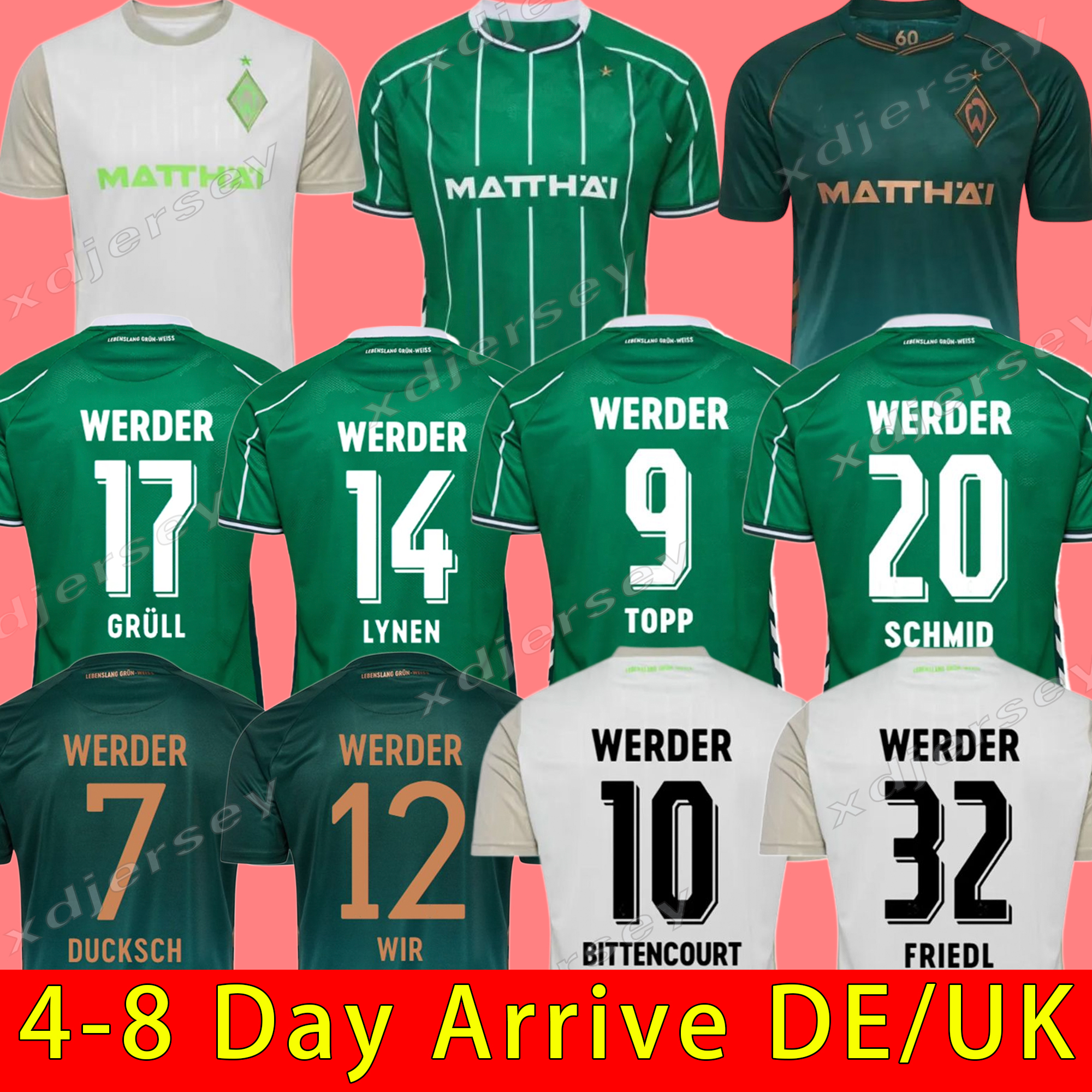 3xl 4XL Werder Bremen Jerseys 25 26 football shirts men kids shirt retro 2001 jerseys 1994 95 Bremen retro green jerseys 96 97 Trikot FRIEDL SCHMID STAGE MBANGULA
