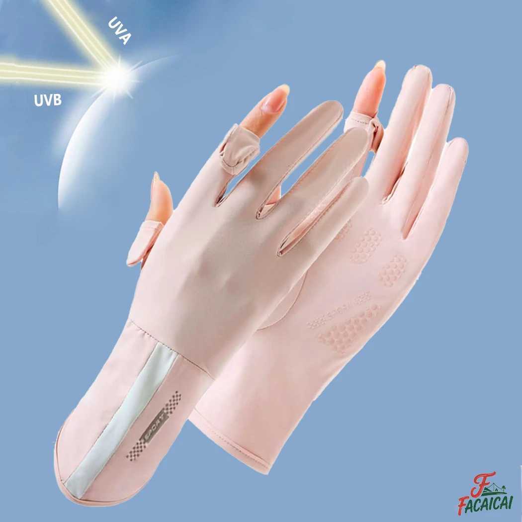 1 Pair Breathable Lightweight Sun Protection GlovesUltraThin NonSlip UV ShieldBreathable Stylish for OutdoorElastic Fit J250922