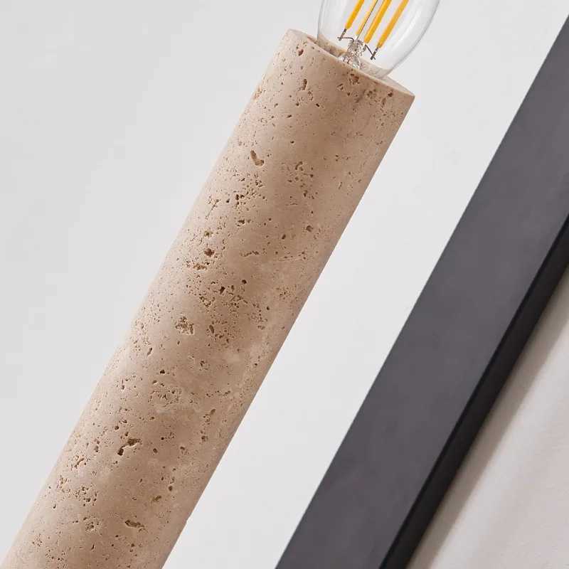 French Vintage Travertine Wall Lamp WabiSabi Candle Sconce for Bedroom Hotel Cream Ambiance Retro Decor C251124
