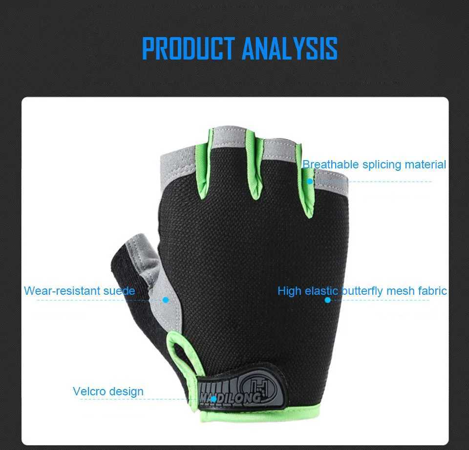 GTUBIKE Half Finger Gloves Antislip Shock Absorben Outdoor Sports Climbing Cycling Fitness Tool Upgraded Gloves For Men Women J250922