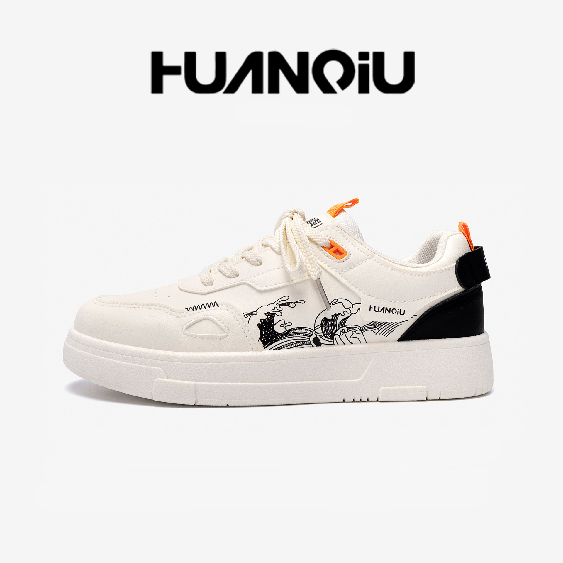 HUAN QIU Free shipping Designer Casual Shoes Men versatile casual board shoes men low top white shoes fashion