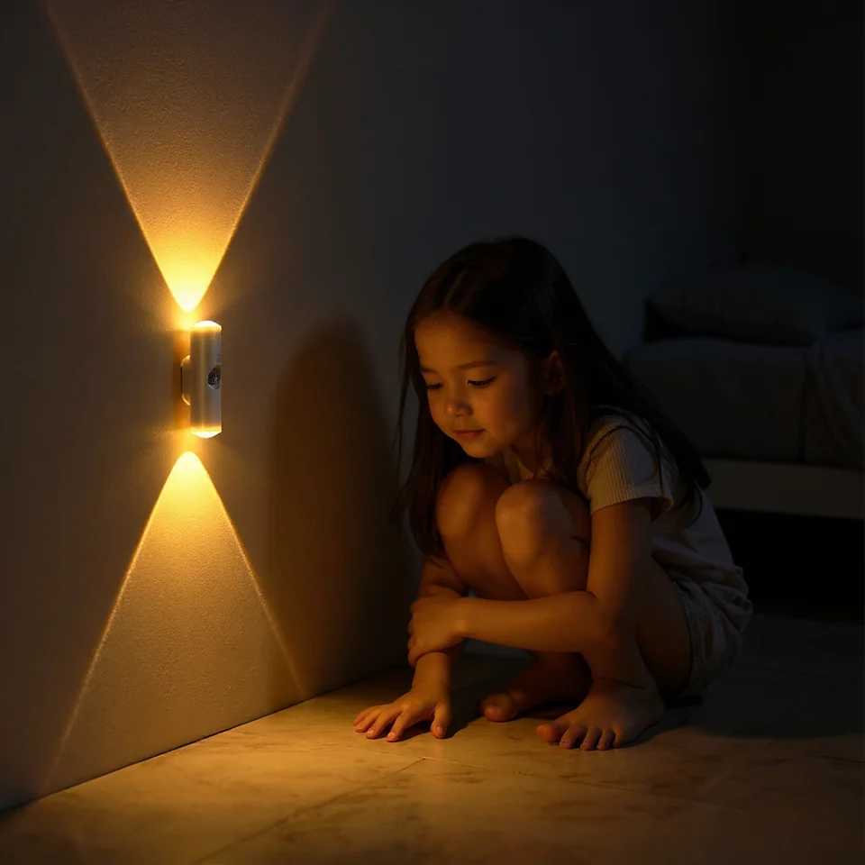 Usb Rechargeable Motion Sensor Led Night Light Wall Smart Lamp Rgb Wireless Stair Indoor Ambient Cordless Magnetic UpDown Decor C251124