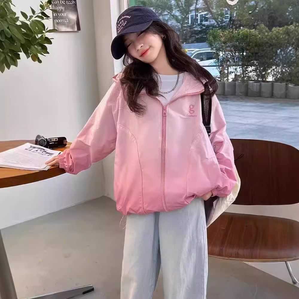 Girls Loose Coat for Spring and Autumn Korean Style 2025 New Spring and Autumn Fashion Versatile Little Fashion Medium and Large Childrens Top C250923