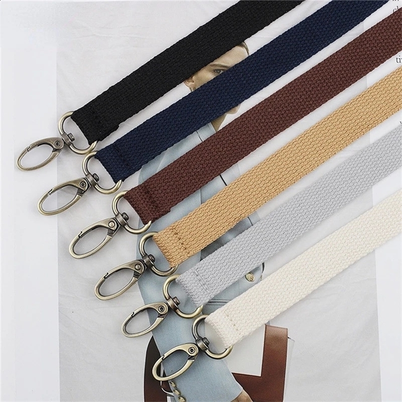 65-120cm Bag Strap Solid Color DIY Canvas Straps Adjustable Crossbody Bag Accessories Replacement Laptop Camera Shoulder Strap 240909