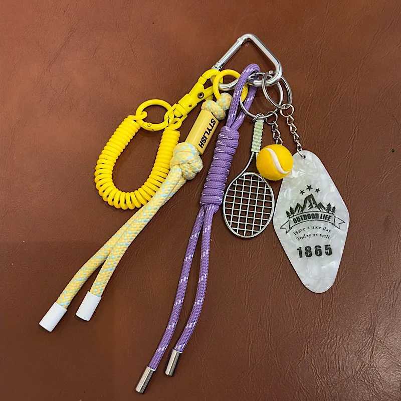 Niche Instagram New Tennis Wrist Strap Keychain Couple Fashion Bag Pendant Mobile Phone Lanyard D250923
