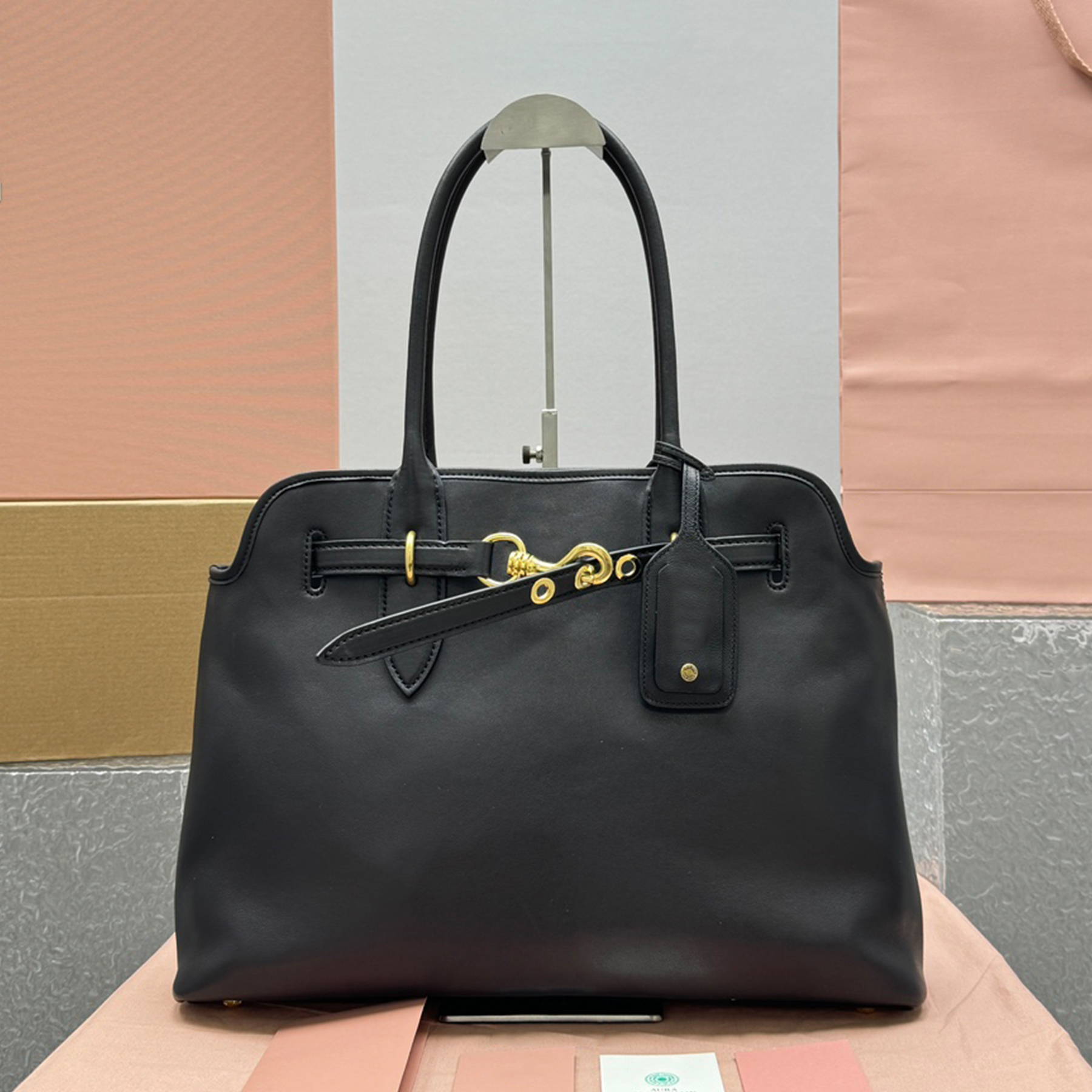 Large Capacity 10A Aventure Nappa Luxury Designer Soft Genuine Leather Shoulder Linen Blend Lining Handbag Zipper Pocket Clutch Bag Purse