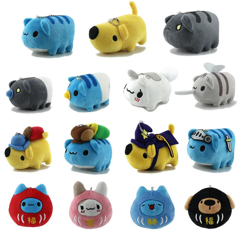 Bugcat Capoo Plush Toys Keychain Cute Blue Cat Erpillar Soft Stuff Animal Bag Accessories Pendant Boys Girls Birthday Gifts 250614