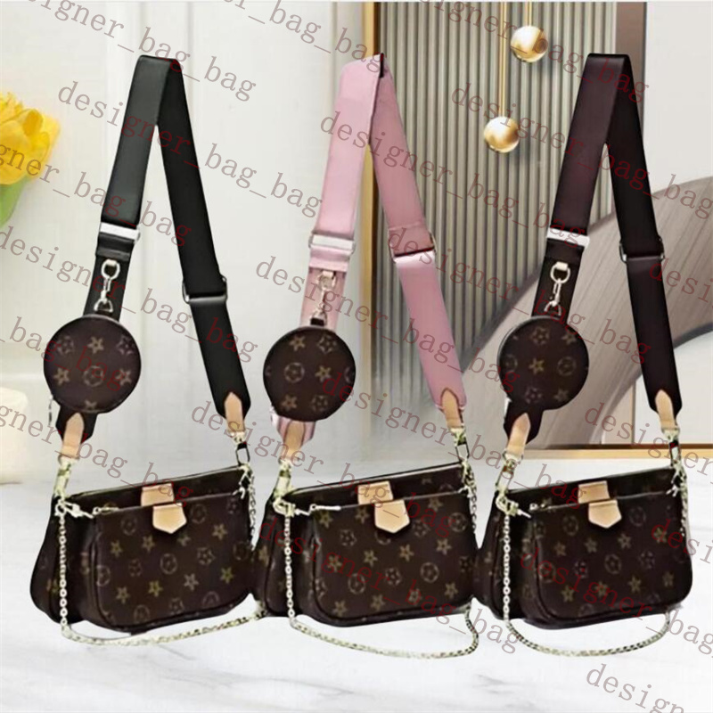 high quality luxury designer bag for women bags 3 piece set sac Hobo Crossbody Purse designer cross body bag Old Flower Leather chain Messenger Bags handbags Wallets