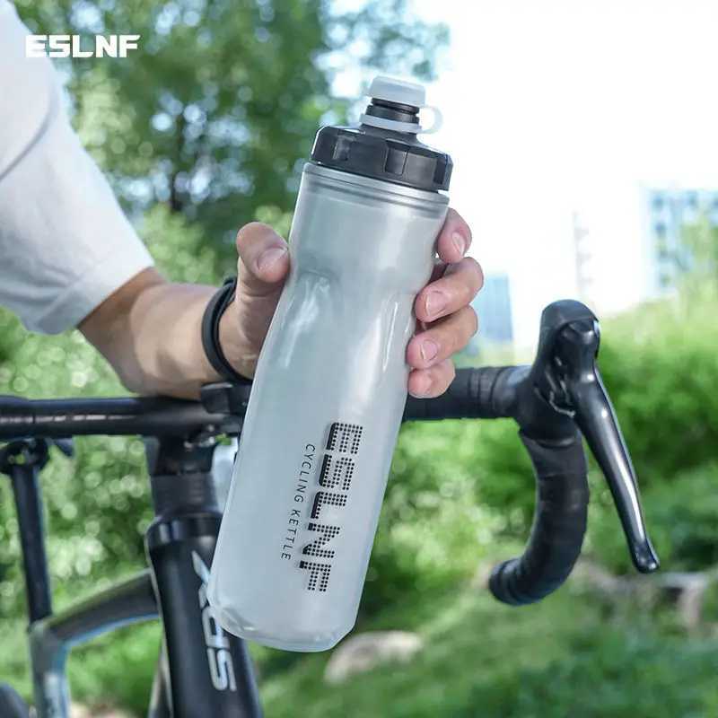 ESLNF 720ml Bicycle Water Bottle Road Bike Dual Layer Thermal Keeping Leakproof Kettle Outdoor Cycling Sports Bottle J250923