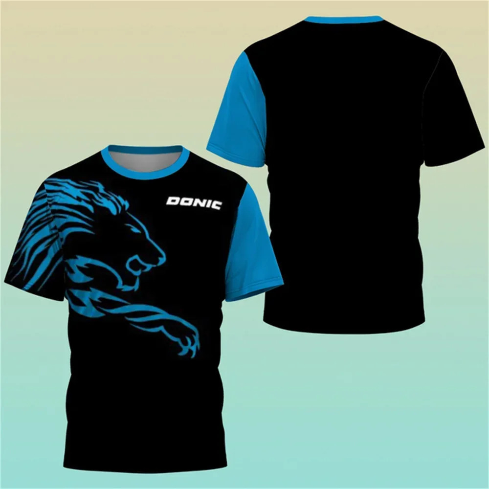 3D Printing Boutique Table Tennis Shirt Training Tshirt Sweat Absorption Comfortable Top Badminton Sport Round Neck O N 250922