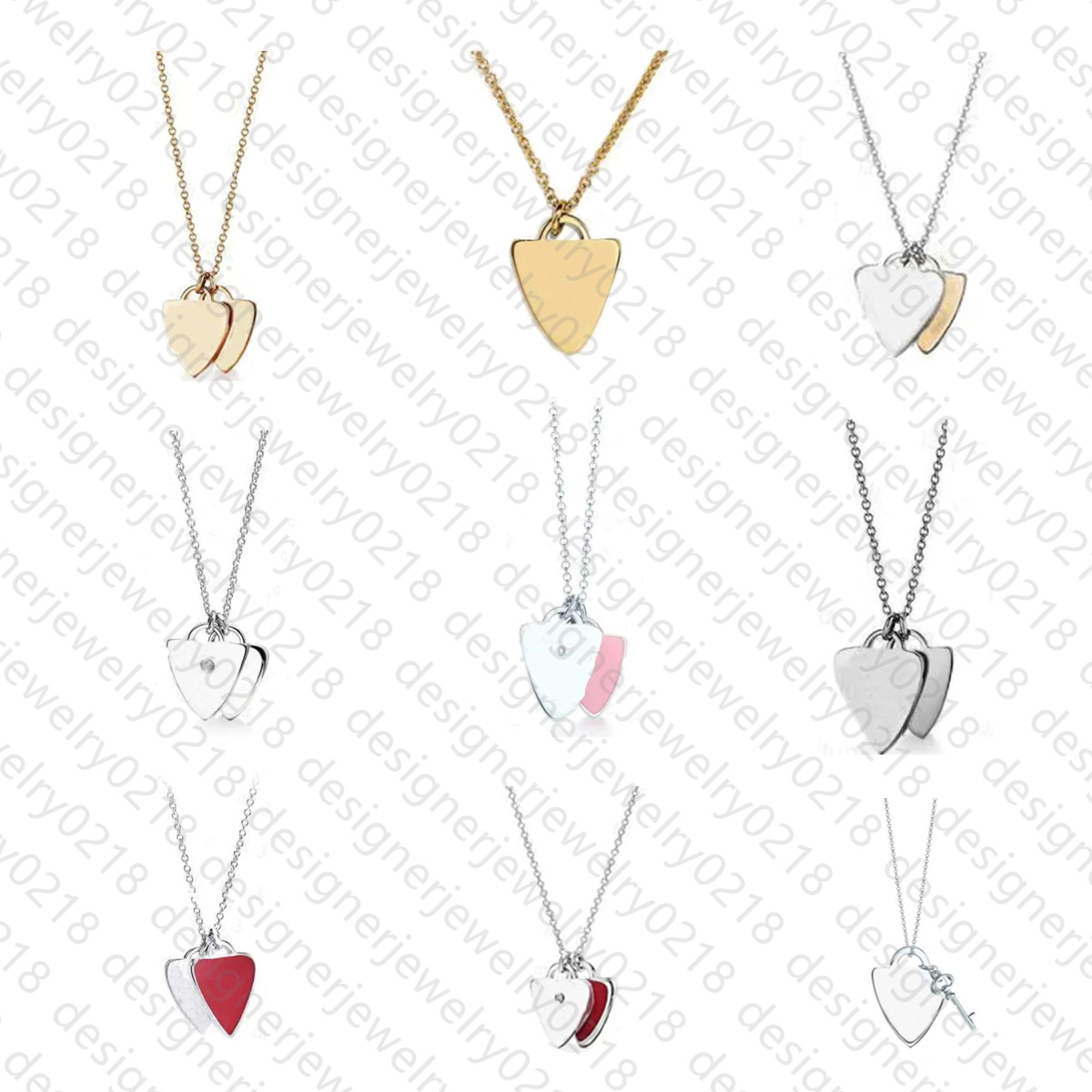 Necklace designer necklace Luxury necklaces for women diamonds metal chain thin Letter Pendant necklaces Valentines Day Gift