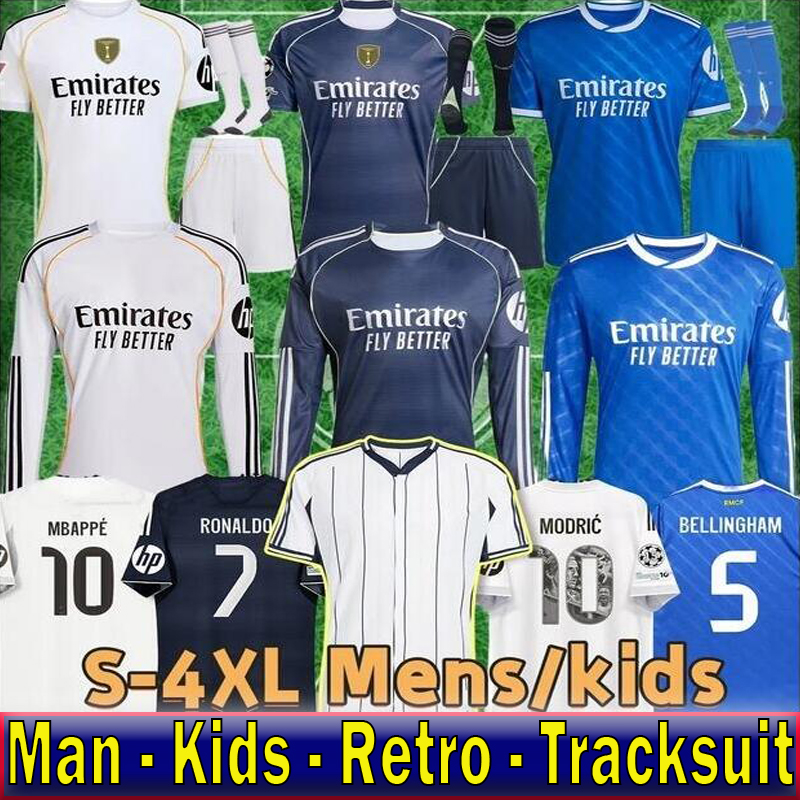 25 26 Reals Madrid kits #10 MBAPPE BELLINGHAM TRENT VINI JR soccer jerseys RODRYGO MODRIC Valverde Arda Guler Endrick home away third football shirt kids kit uniform