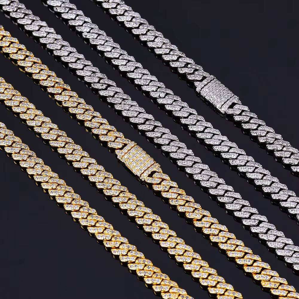 Hip Hop Jewelry 5mm Thin Cuban Link Chain Silver Plated Iced Out Diamond Bracelet Unisex Style Fashion Jewelry