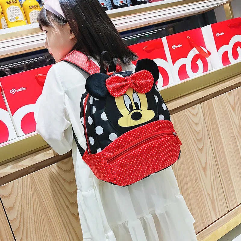 Disney Cartoon Boy Backpack Baby Boy Girl Minnie Mickey Mouse Kid New Cute Kindergarten Children GiftXJ250923