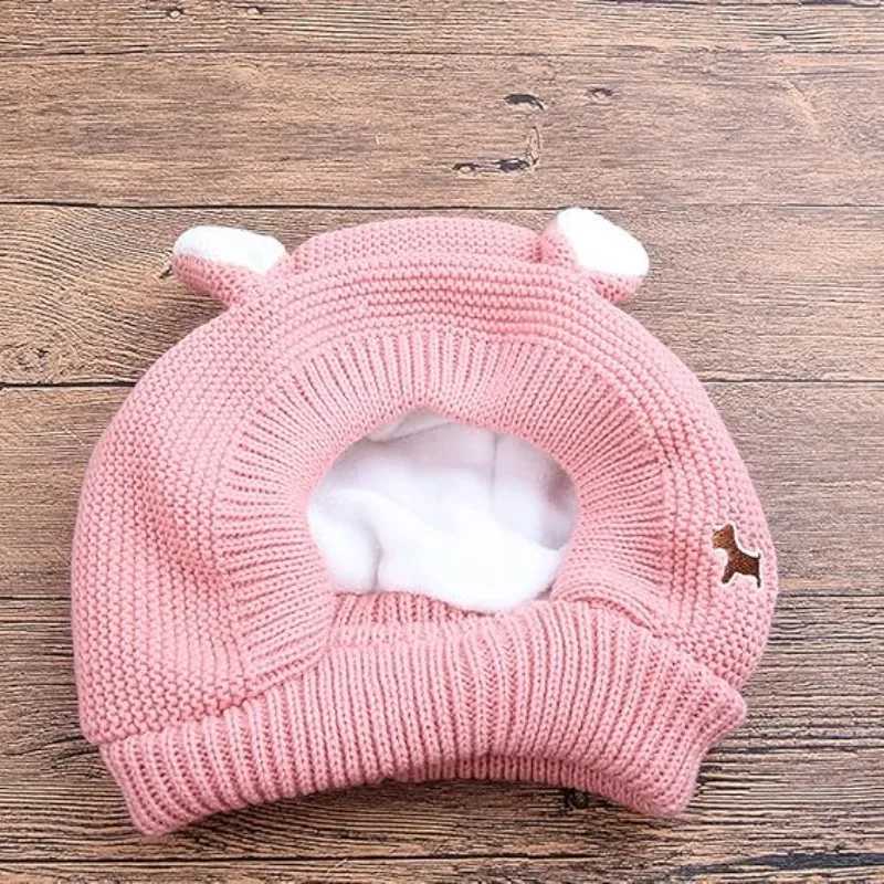 Cute Baby Hat Autumn and Winter Cartoon Ears Knitted Earmuffs Plush Hat Solid Color Thick Ear Protection Hat Childrens Gift Z251029