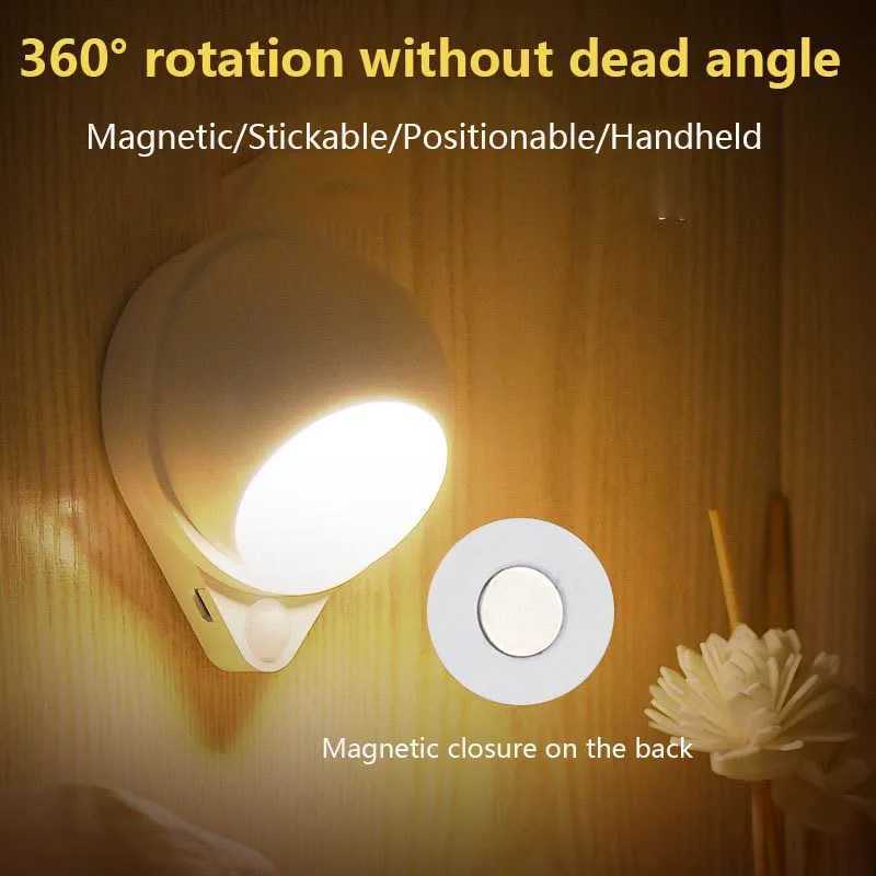 LED Wall Sconces Light Motion Sensor Wall Lamp 360 Rotatable Wall Lights Wireless Night Lights For Bedroom Stair Hallway Kitchen C251124