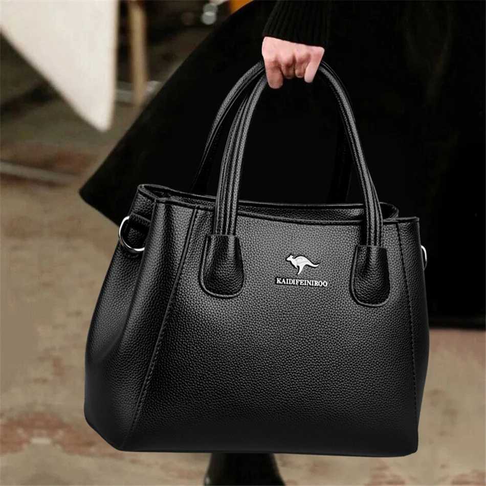 2 Layers Leather Luxury Handbags Women Bags Designer Handbags High Quality Small Casual Tote Bags For Women Shoulder Bag Winter J251025