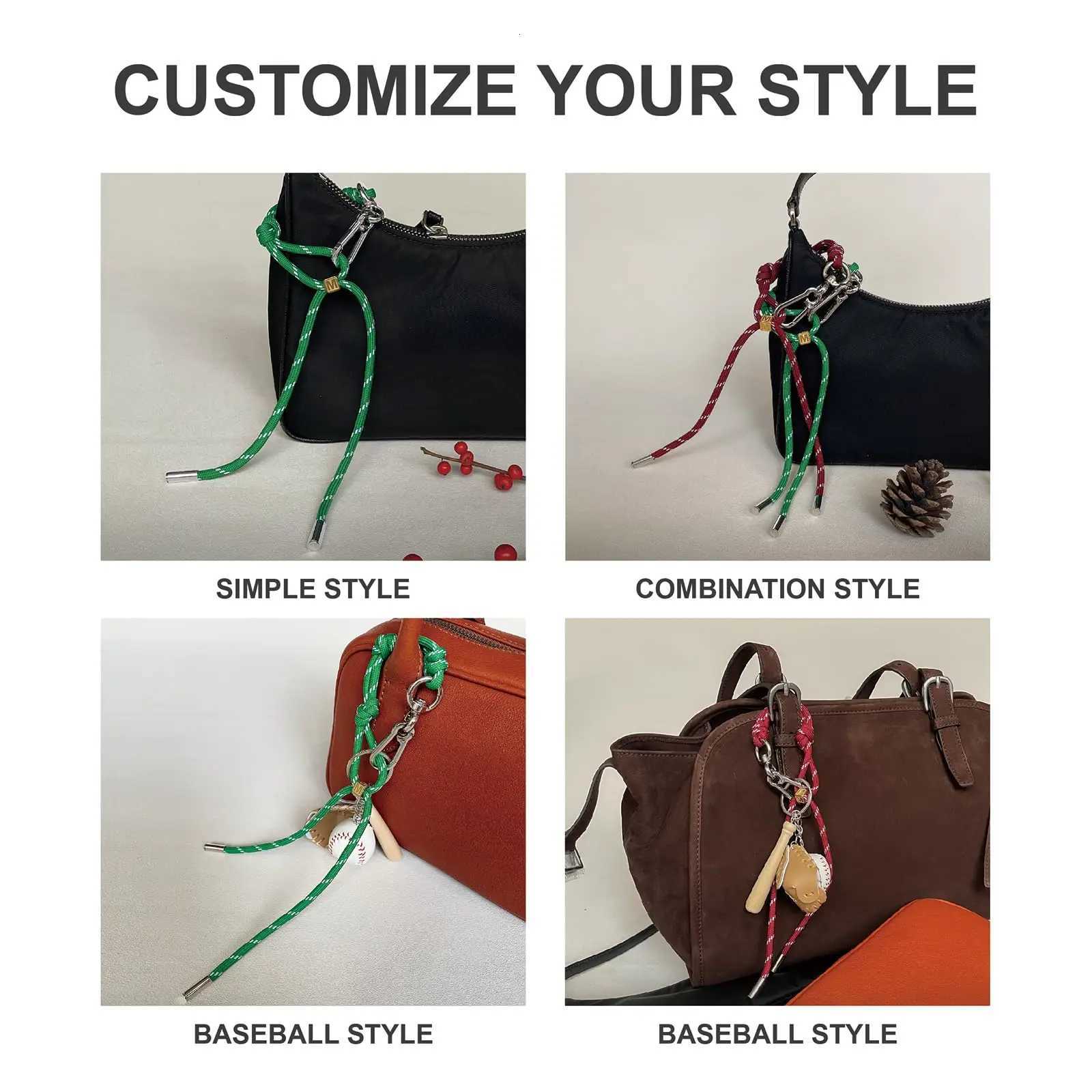 Baseball Rope Bag Charms Adjustable Handbag Backpack Charms Cute Purse Accessories for Tote Bags Purse Beach Bag D250923