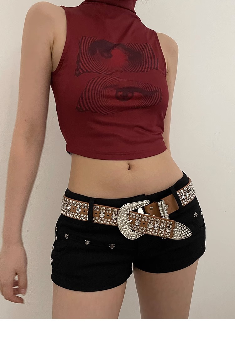 Designer Belt Cowhide Belts Woman Men Leather Belts Crystal Belt Strap Luxury Women Chain Belt Buckle Fashion Pin Buckle Belt With Strap A960