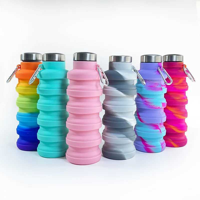 1pc Collapsible Silicone Water Bottle Reuseable BPA Free Foldable BottlesPortable Hiking Cup For Outdoor Mountaineering Tours J250923