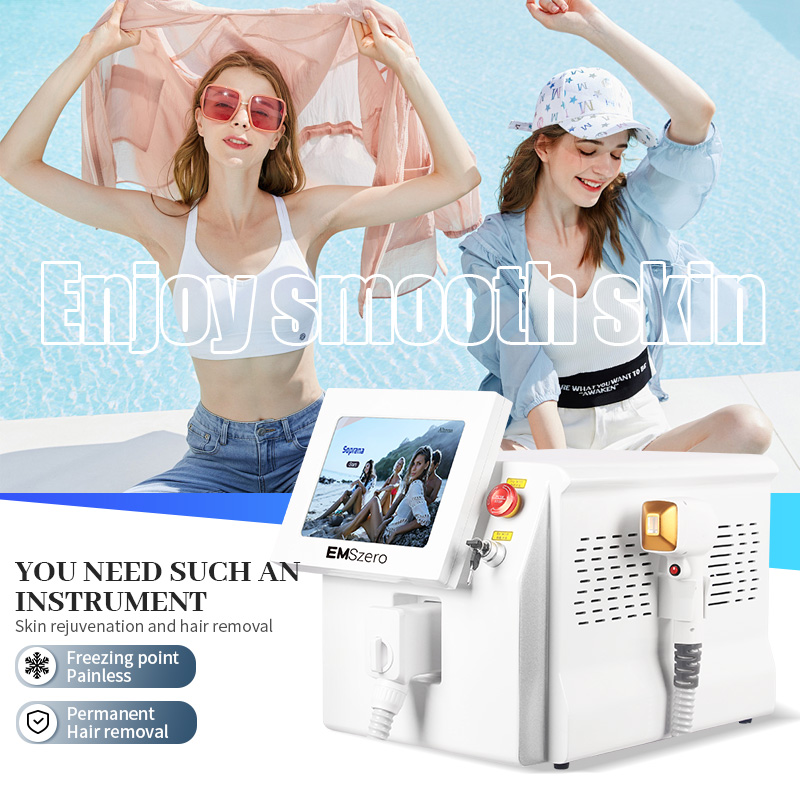 808 Alexandrite Hair Removal Laser Diode Machine Ice Platinum Body Face Underarm Cooling Head Permanent Painless Epilator