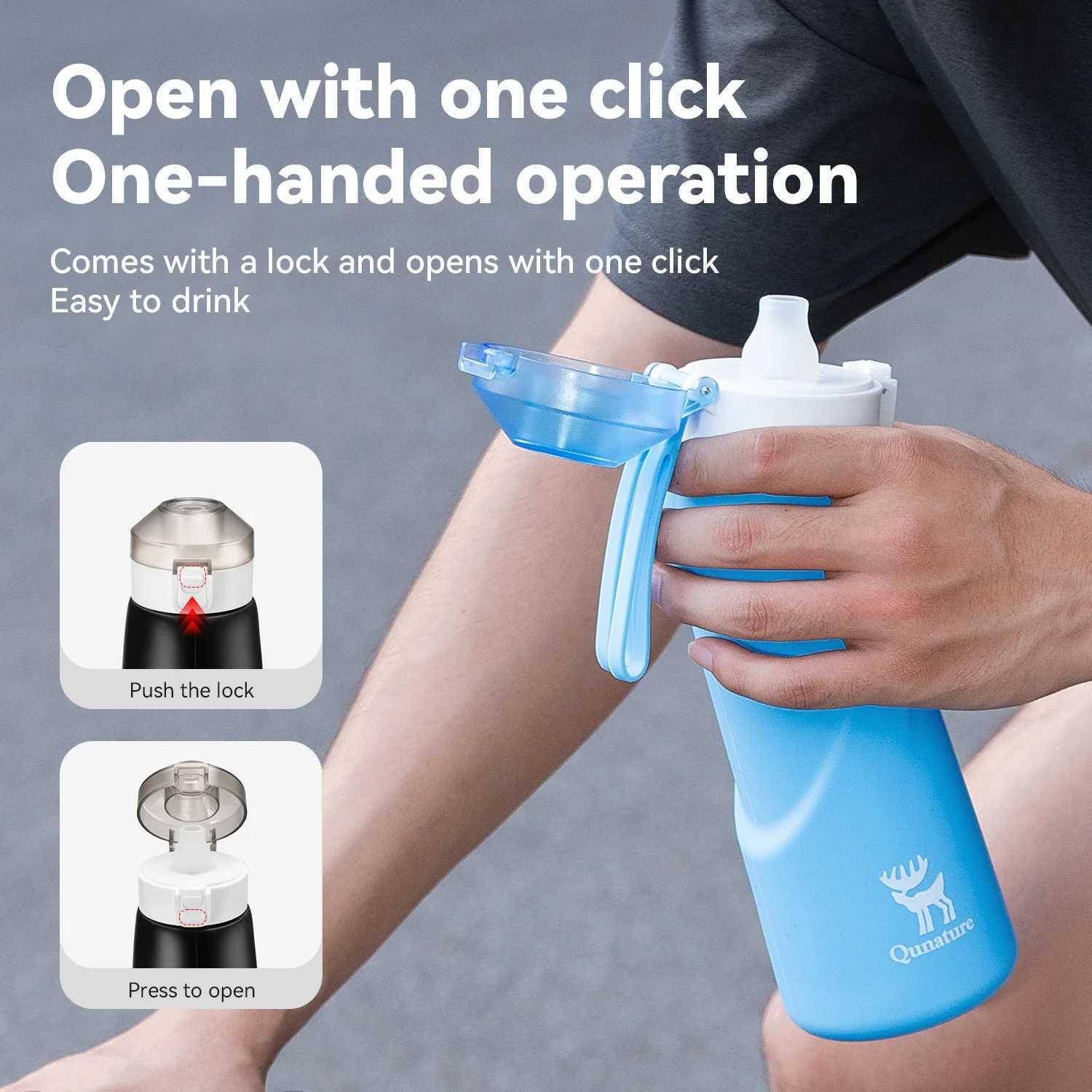 Qunature Silicone Soft Water Bottle FoodGrade Sports Water Storage Pouch for Cycling Running Fitness Foldable SlantMouth Cup J250923