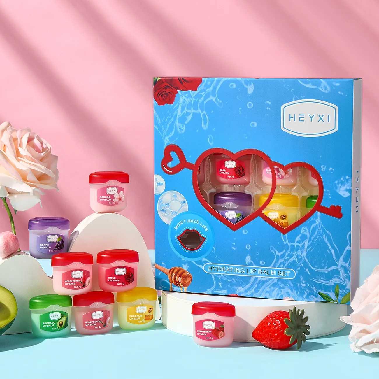 16pcs Vaseline Fruit Series Lip Balm Set Sleeping Lip Mask Moisturizing Hydrating Nonsticky AntiCracked Lip Balm Lips Care F250922