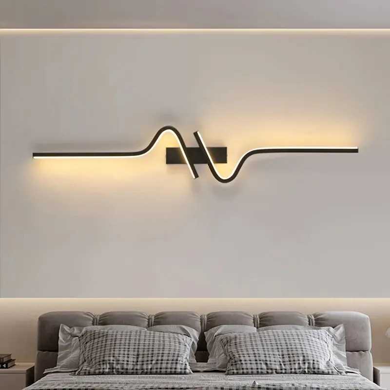 Modern Minimalist Strip Led Wall Lamps Bedroom Bedside Walls Sconce Led Lights LivingRoom TV Sofa Background Wall Light C251124