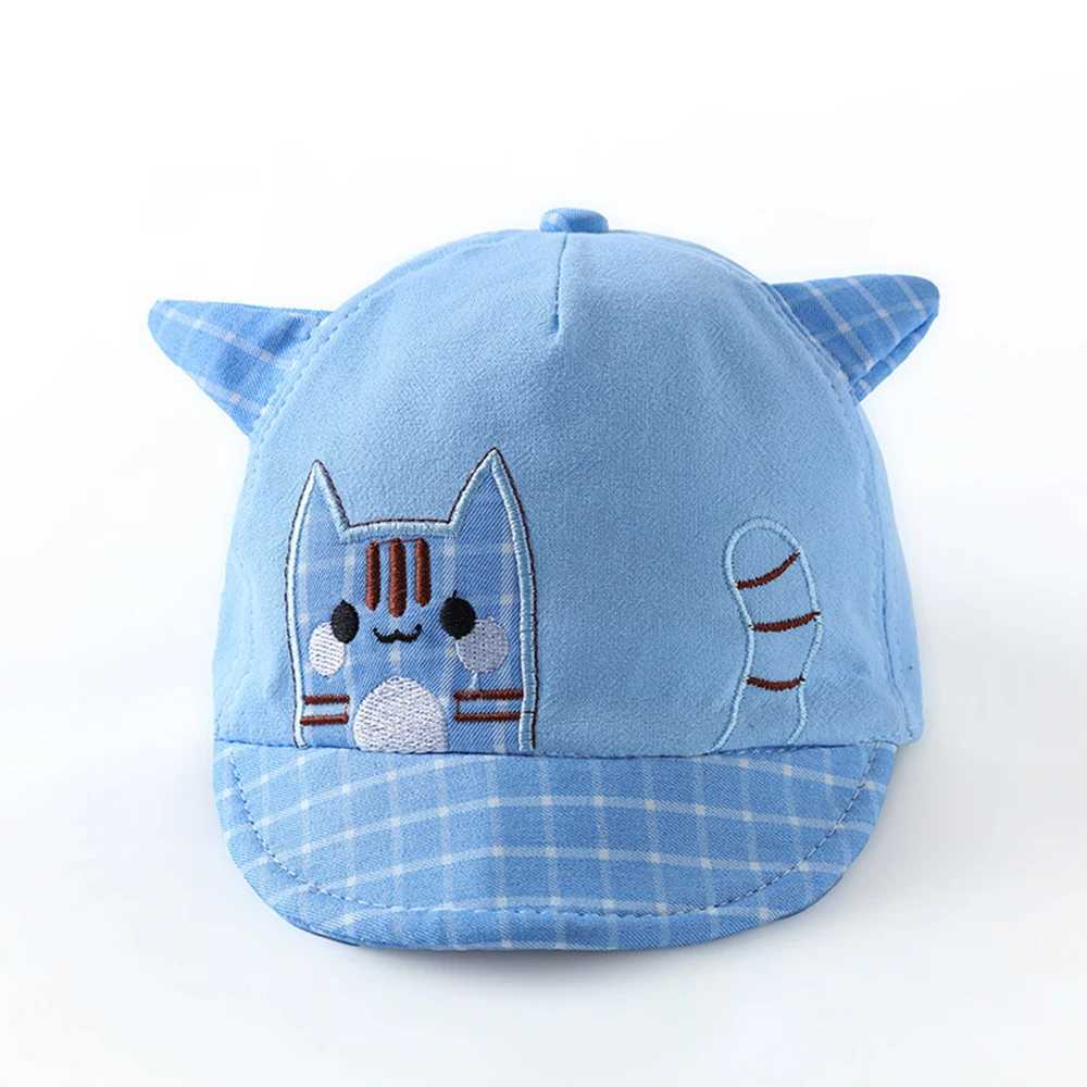 Baby Caps Children Cartoon Cat Pattern Soft Cotton Baseball Cap Cute Boys Grils Hats For Kids 636 Month Z251029