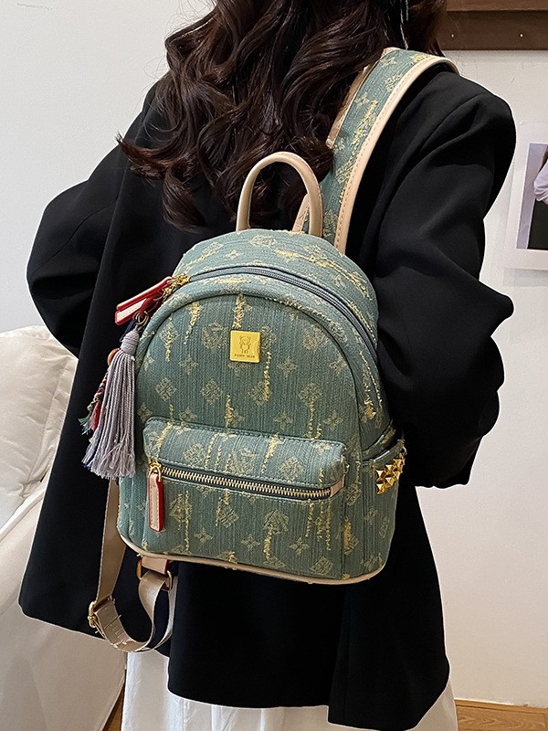 free shipping designer bag New Fashion Backpack Cowboy Large Capacity Backpack outdoor Travel Bag for woman