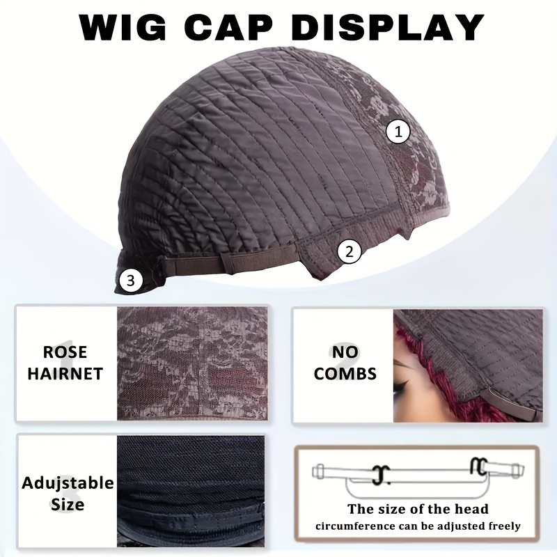 Wig Human Hair 6 inch Short Curly Wigs None Lace Front Wigs with Bangs 180% Density 100% Human Hair Wig