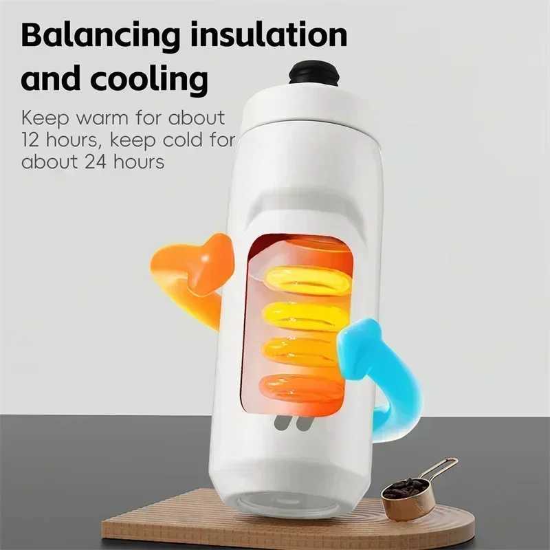 WEST BIKING Cycling Water Bottle 550ml FoodGrade Stainless Steel Thermal Bottle Sports Metal Kettle Cold Water Insulated Bottle J250923