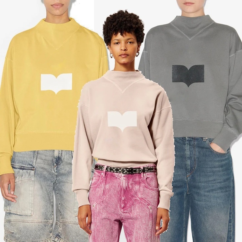 New Classic Fleece Sweatshirts Half-High Collar Ribbed Stand Collar Women Sweatshirt Designer Pullover Jumpers