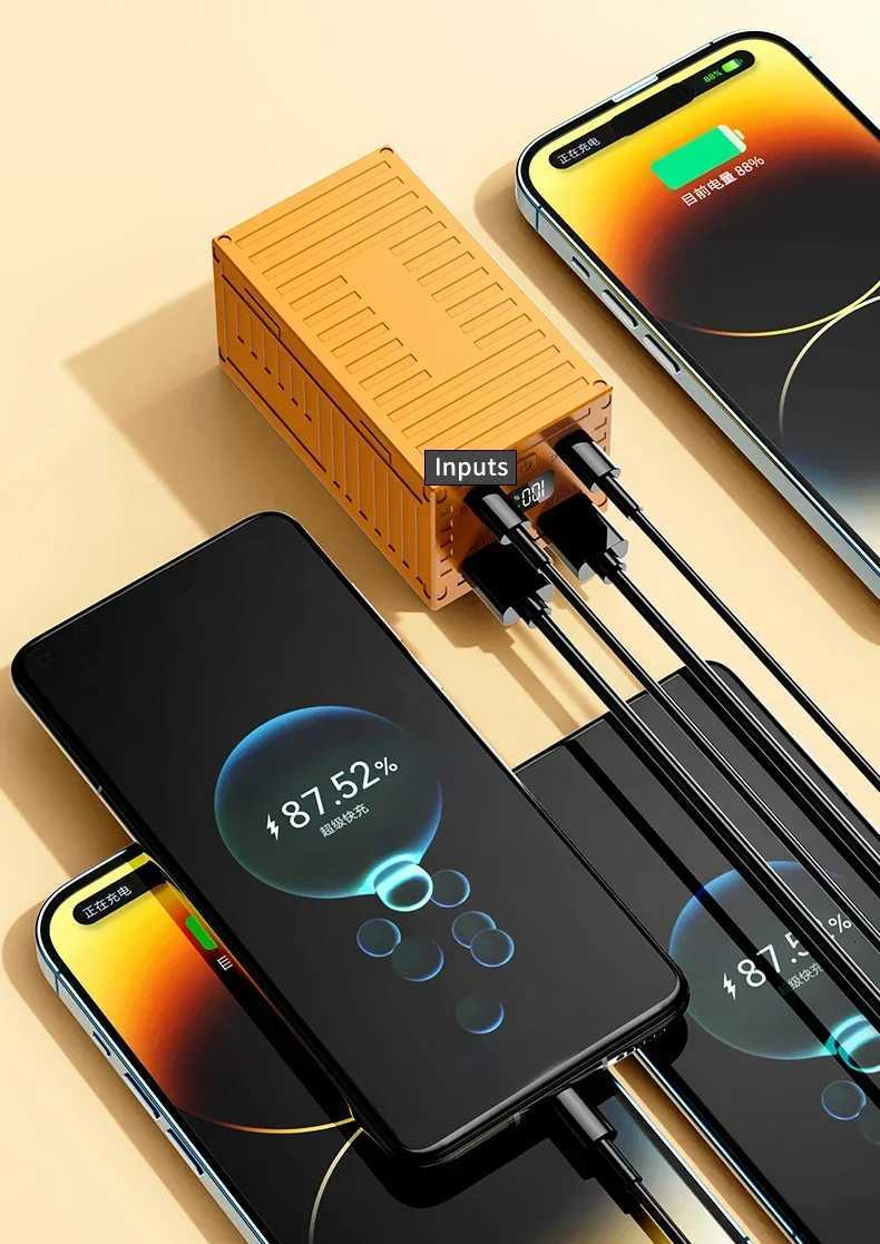 Large Capacity 100000mAh PD225W Power Bank Fast Charging External Battery Portable Charger for IPhone Y250923
