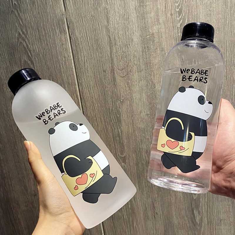 1Pcs 1000ml Plastic Transparent Water Bottle BPA Free Portable Outdoor Sports Cup Mug Student with Straw For Outdoor Sports J250923