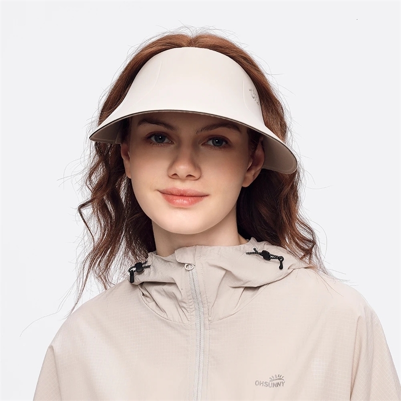 OhSunny UV Protection Cap Sun Visor Fashion Soft Breathable Sunhats Women Men Outdoor Empty Top Baseball Caps 240712