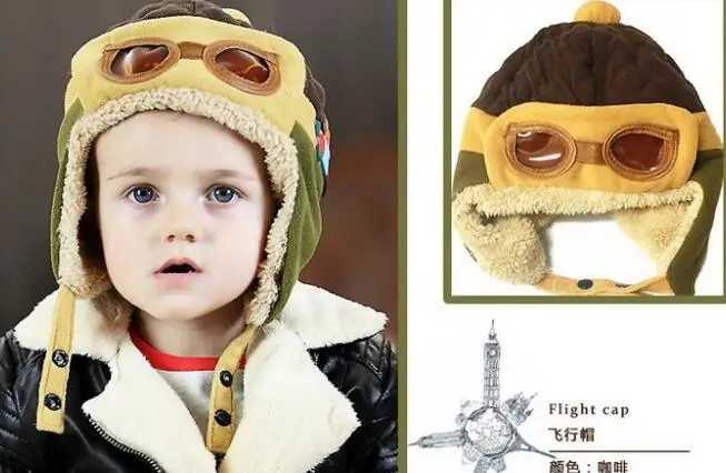Winter Flight Crochet Baby Hat Cap Children Infant Toddlers Ear Beanie Girls Boys Fleece Clothes Accessory Kids Z251029