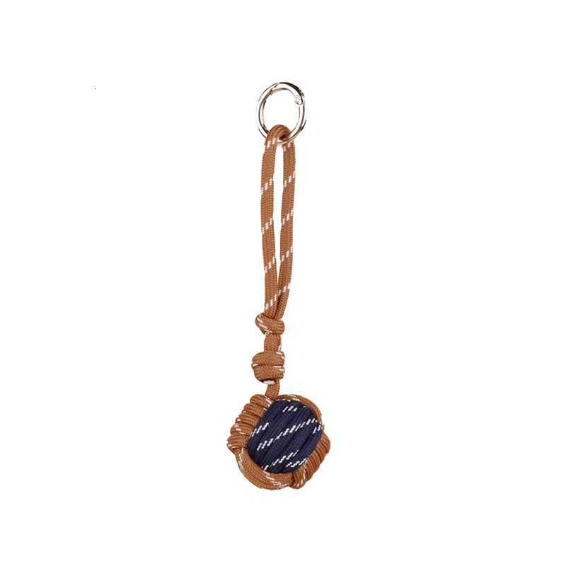 Handbag charm hand woven double colored ball cute creative hanging rope Ins style Nylon rope lock ball bag accessories D250923