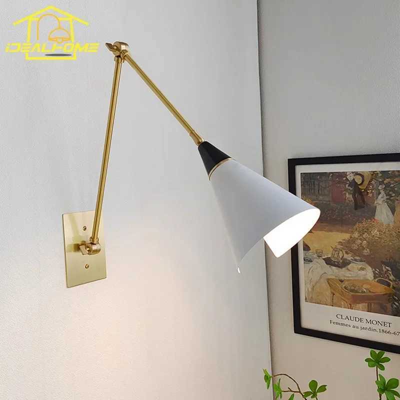 American Luxury Medieval Athena Caldernne Wall Lamp BlackGold Lustre LED E27 Swing Arm Wall Mounted Kitchen Island Sofas Cafe C250923