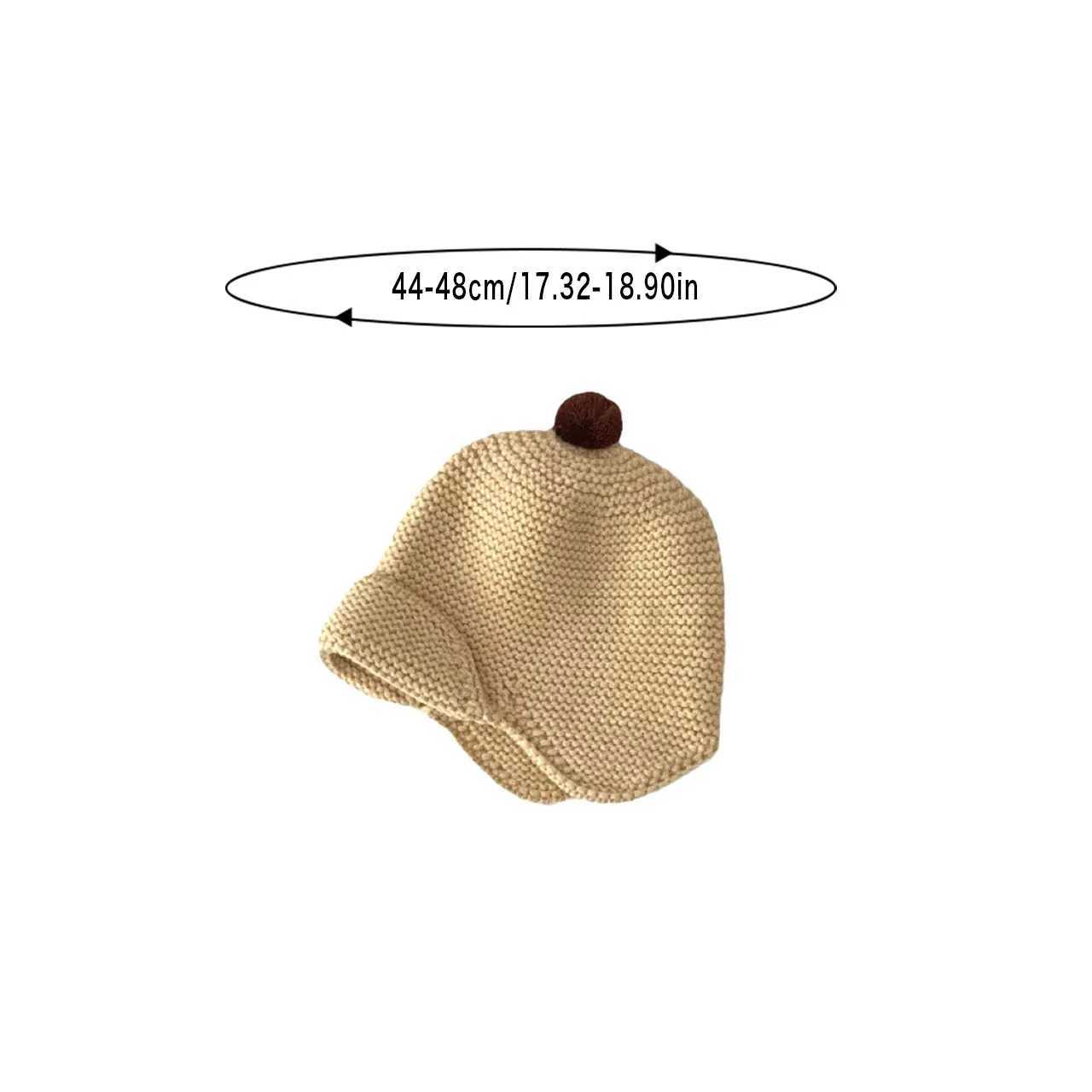 Cute Baby Hat With Ball Winter Thicken Warm Baby Boys Girls Cap Beanies Infant Toddler Ear Protection Hat Z251029